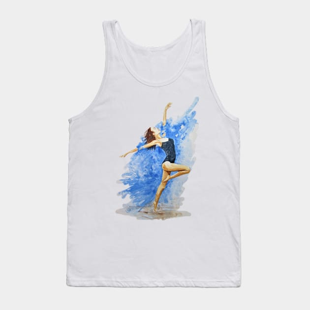 Ballerina Dancing Girl Tank Top by Marjansart 